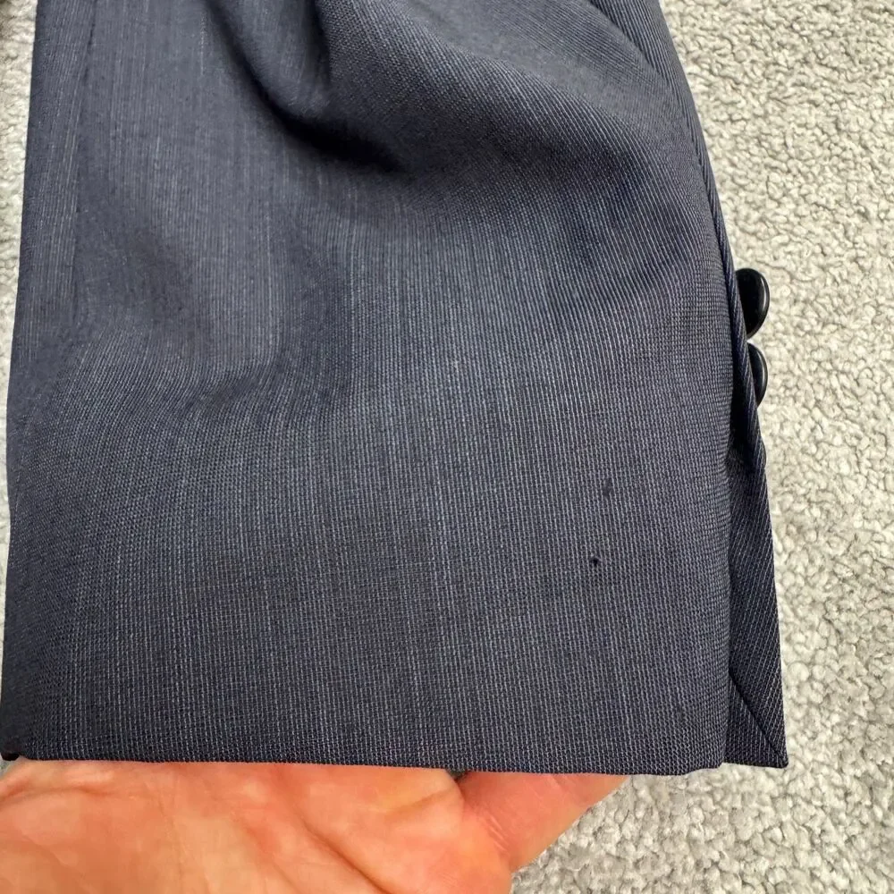 Hugo Boss Apollon Olymp Suit Blazer Jacket Men 40R Navy Blue Virgin Blue Classic